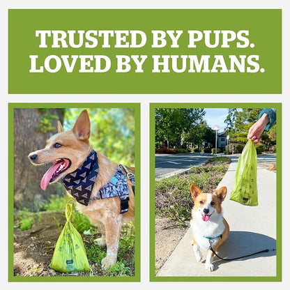 Pogi's Compostable Poop Bags with Easy-Tie Handles – Leak-Proof, Extra-Large, Made with Plants (Single Roll, 250-Count)
