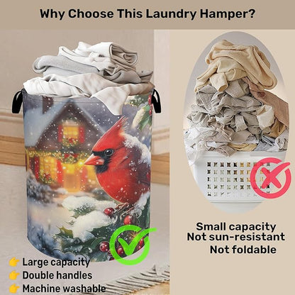 Red Cardinal Cottage Foldable Laundry Hamper