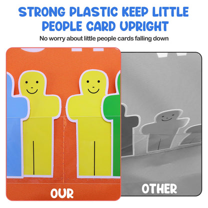 Auchq Classroom Attendance Chart Helping Hands Pocket Chart,Durable Classroom Management Pocket Chart for for Classroom,Homeschool,Preschool Supplies