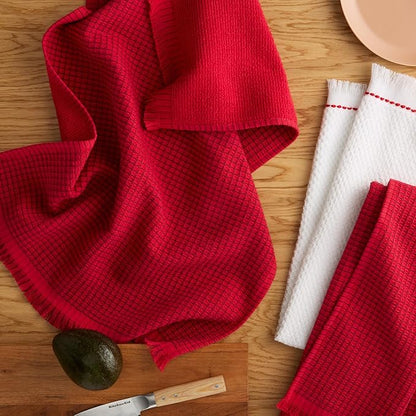 KitchenAid Gourmet Series Gridlines Kitchen Towels 3-Pack Set, 100% Cotton