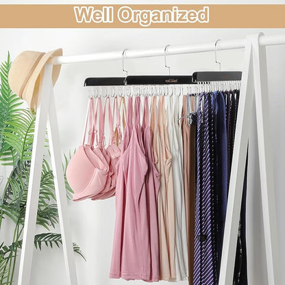 TOPIA HANGER Bra Hanger for Closet, 2 Pack Tank Top Hangers 40 Hooks Capacity