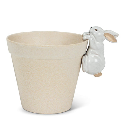 Abbott Collection Climbing Bunny Pot Hanger - Ceramic (3.5" L)