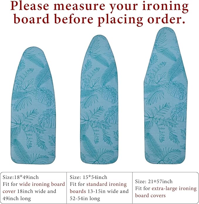 Dalykate Ironing Board Cover and Pad, Thick Padding, Elastic Edge, Scorch &