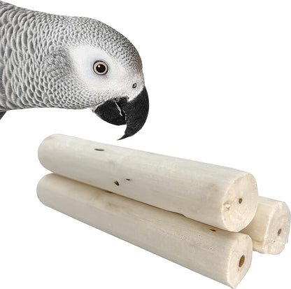 by M&M 5501 Natural Sola Log PK8 - Handcut Natural Sola Wood Logs, Lightweight Foraging Foot Toys, Chewable, Easy for Pets to Grab and Chew, Great for Small and Med Size Pet Birds