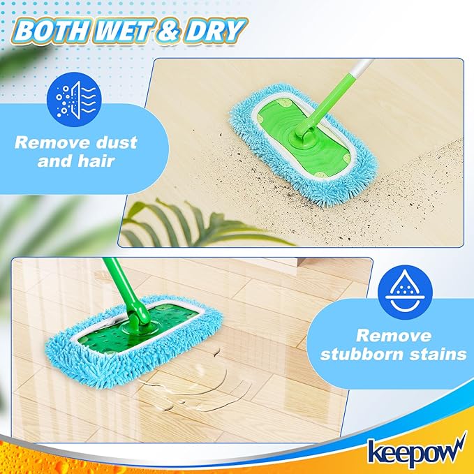 KEEPOW Wet Pads Refill for Swiffer Sweeper Mop and Sweep & Mop Deluxe
