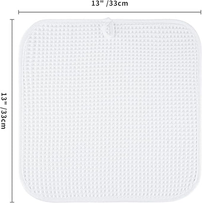 Microfiber Waffle Face Towels, 2 Pieces, Fast Drying, Lint Free 430 GSM