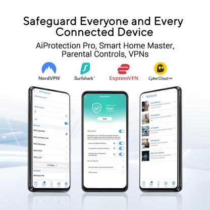 ASUS RT-BE92U BE9700 Tri-Band WiFi 7 Router, Supports New 320MHz Bandwidth & 4096-QAM, MLO, AI WAN Detection, AiMesh Support, Subscription-Free Network Security & Comprehensive VPN Features