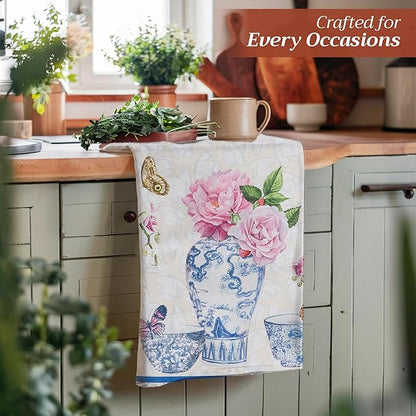 Maison d' Hermine Kitchen Towels Set of 3 100% Cotton 27.50" x 20" Reusable