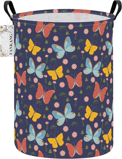 FANKANG Storage Basket, Nursery Hamper Canvas Laundry Basket Foldable