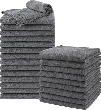 Salon Towels 24 Pack, Super Soft Microfiber Gym Towels, Highly Absorbent