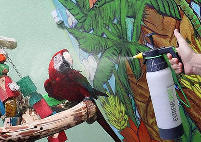 ExtremeMist® Bird & Aviary Care Starter Kit 20oz + 32oz Continuous Pressurized Mist Spray Bottles for Bird Bathing, Cooling & Cage Cleaning | Gentle Parrot, Finch & Aviary Mist Sprayer Set