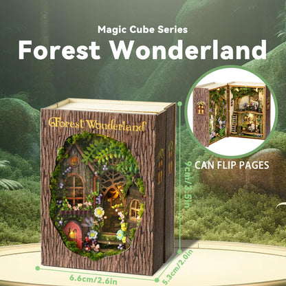 Flever Dollhouse Miniature DIY House Kit Creative Room with Furniture for Romantic Valentine's Gift (Forest Wonderland)