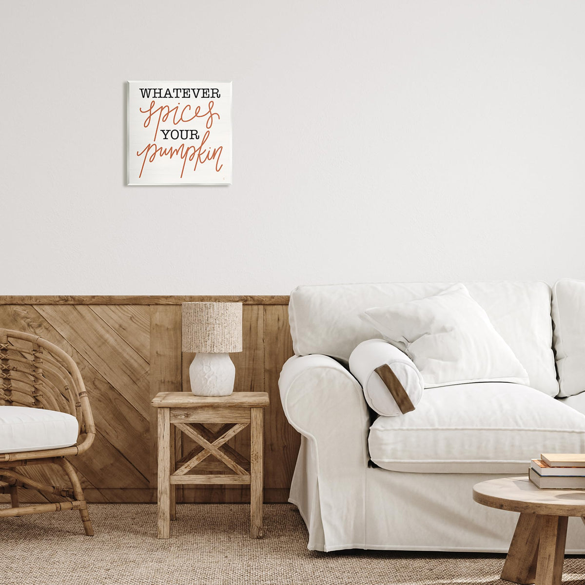Stupell Industries Whatever Spices Your Pumpkin Wall Plaque Art Design by Fearfully Made Creations