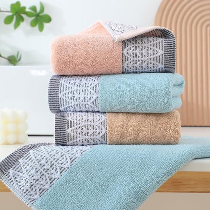 3 Pack Leaf Print Hand Towels, Decorative Cotton Soft & Highly Absorbent Towels
