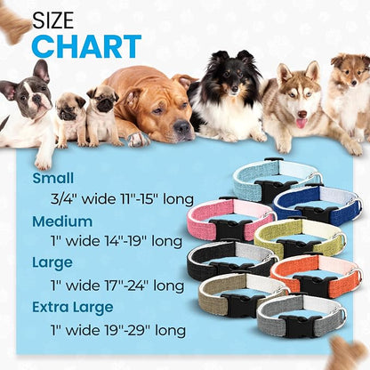 Hypoallergenic Dog Collar - Great for Sensitive Skin, Soft Collar for Dogs, Soft Organic & Earth Friendly (X-Large, Light Blue)