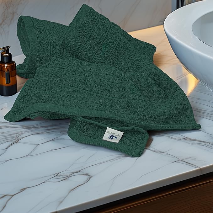 Tens Towels Pack of 6 Hand Towels, 100% Cotton, Lighter Weight, Quick to Dry