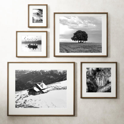 Venusmiles 11x14 Picture Frame, Natural Solid USA-Sourced Walnut Wood Photo Frames with HD Tempered Glass, Handcrafted Rounded Edge Wooden Frame Matted to 8x10, Gallery Wall Art Mount Display