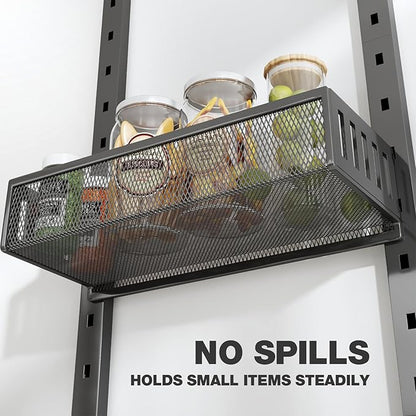 Pantry Door Organizers and Storage, 8-Tier Large Metal Heavy-Duty Frame Over