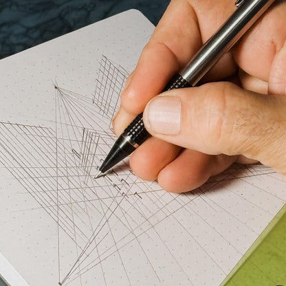 Notsu Dot Grid Desk Notepad 2 Pack | Minimalist Dotted Memo Mouse Pads with Premium Thick Paper, Small 5.5" x 8.5"