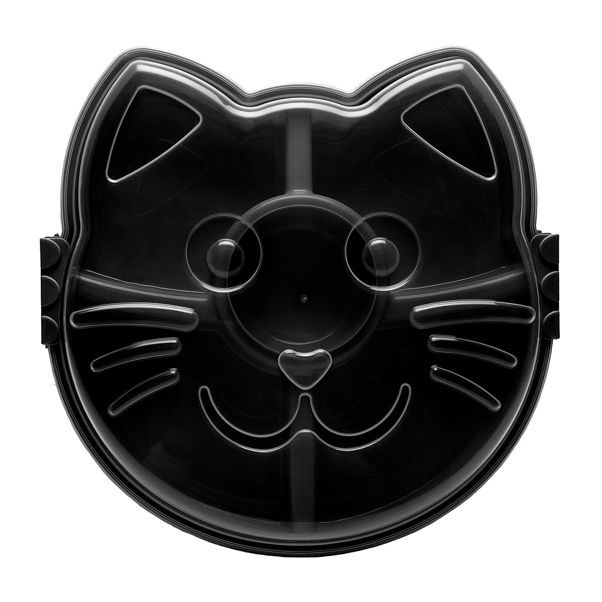 KOLORAE Black Cat Reusable Serving Tray - Unique 5 Compartment Cat Snack Tray - Great for Entertaining Food Storage for Appetizers, Snacks, Chips & Dip, Fruits & Veggies - Fall Halloween Tray
