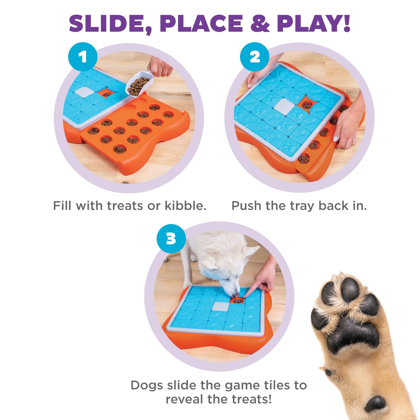 Nina Ottosson by Outward Hound Challenge Slider Interactive Treat Puzzle Dog Toy, Advanced