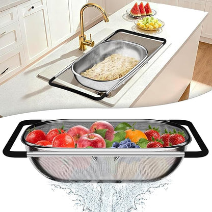 Over the Sink Colander, Expandable Strainers and Colanders