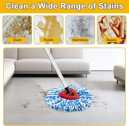 4Pack Mop Replacement Head for O Cedar RinseClean 2 Tank System, 1 Pack Mop