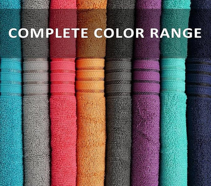 ZUPERIA Premium Multicolor Bath Towels Set of 8 100% Pure Cotton Shower Towels