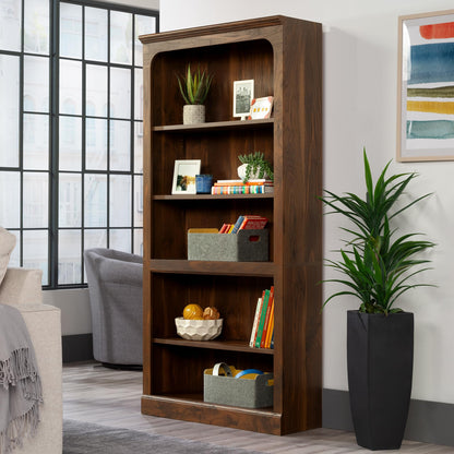 Sauder Select 5-Shelf Bookcase, in a Grand Walnut Finish