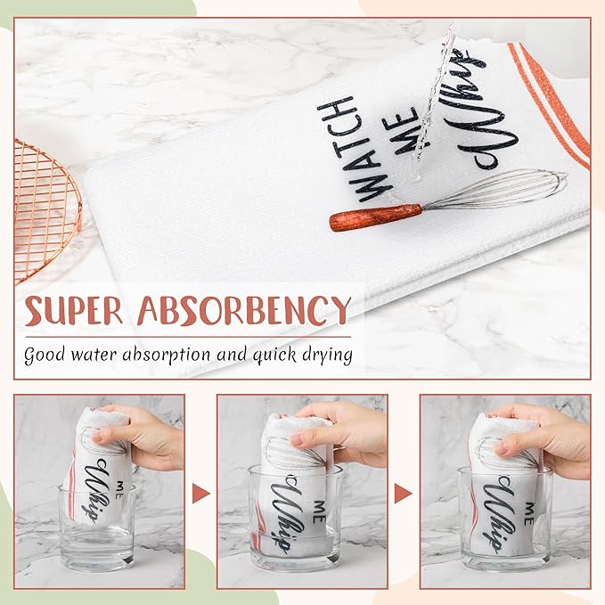 R HORSE 5Pcs Kitchen Dish Towel Funny Cookware Kitchen Dishcloth Absorbent