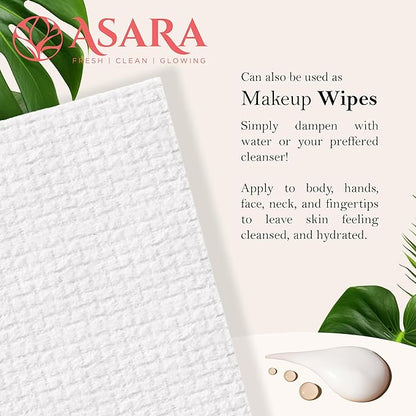 Clean Face Towels Disposable XL Facial Wipes | Add Water As a Makeup Remover |