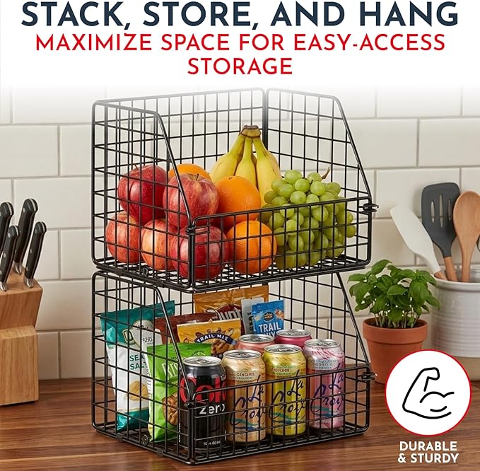 3-Tier Wall Hanging Fruit Baskets