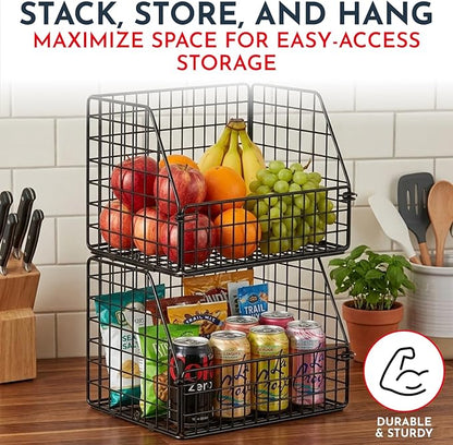 3-Tier Wall Hanging Fruit Baskets