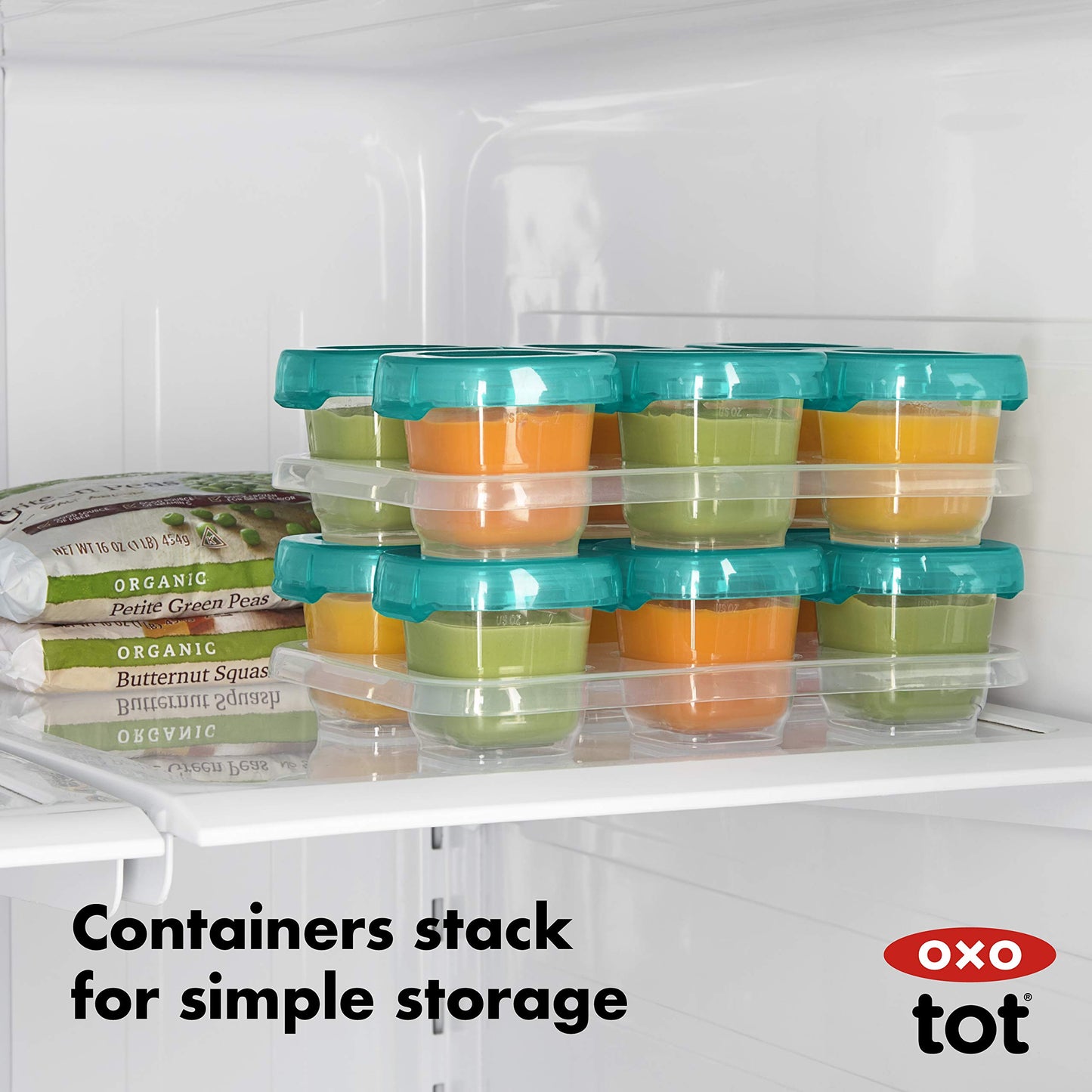 OXO Tot 12-Piece Baby Blocks Set, Teal