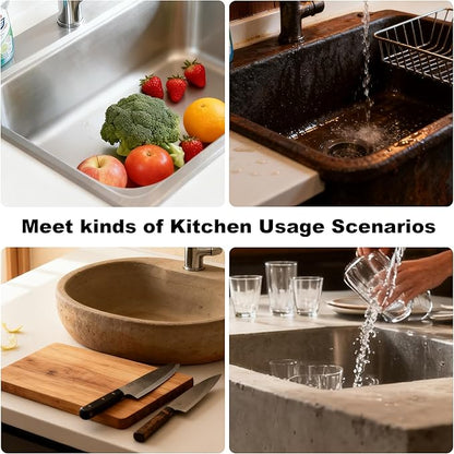 Sink Drain Strainer, Stainless Steel 3-in-1 Pop-up Sink Stopper