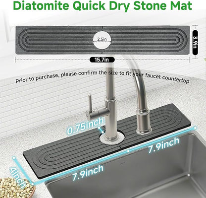 Diatomite Faucet Mat for Kitchen Sink