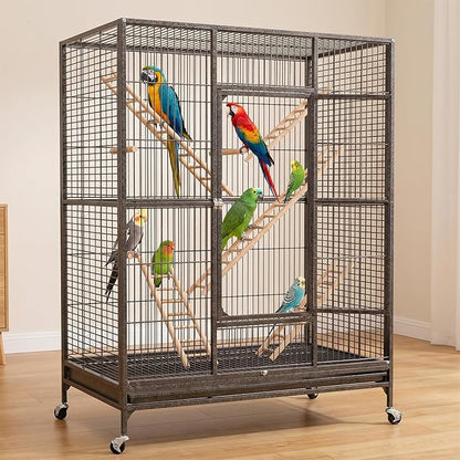 3 Pcs Bird Ladder Natural Wooden Bird Cage Ladder Set 6 Step/7 Step/8 Step Birds Cage Accessories Climbing Toys Wood Perch for Parrots Parakeets Cockatoo Lovebirds