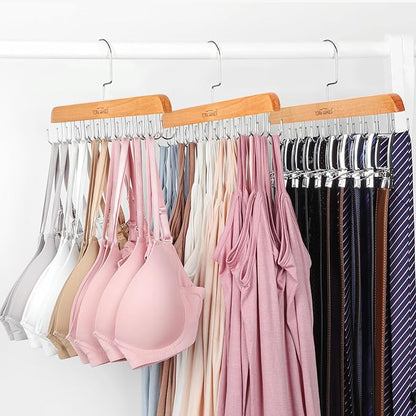 TOPIA HANGER Bra Hanger for Closet, 2 Pack Tank Top Hangers 40 Hooks Capacity