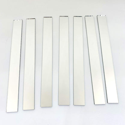 50 Pcs 1/2'' x 5'' Rectangle Mirror Tiles Glass Mosaic Shapes (1/2'' x 5'')