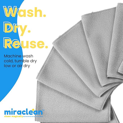 Microfiber Cleaning Cloth Grey 12 Pack Premium Microfiber Towels
