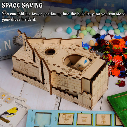 CZYY Bird Feeder Dice Tower with Tray, Compatible with Wingspan