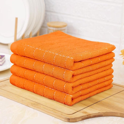 Homaxy 100% Cotton Terry Kitchen Towels, Checkered Designed, Soft and Super