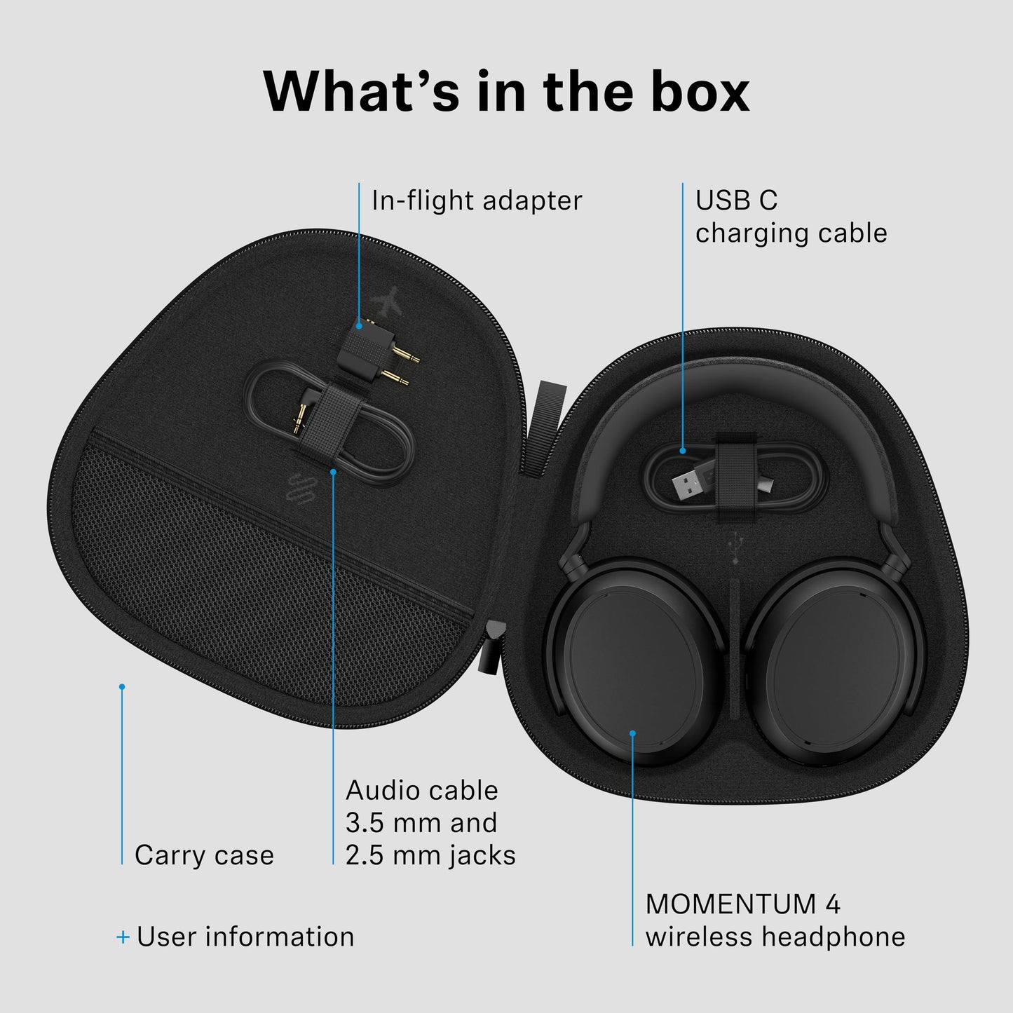 Sennheiser Momentum 4 Wireless Over-Ear Headphones - Bluetooth Headset for Clear Calls with Adaptive Noise Cancellation, Up to 60HR Playtime, Folding Design, Brown