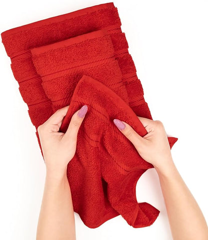 American Soft Linen Premium 3 Piece Towel Set, 1 Bath Towel 1 Hand Towel 1
