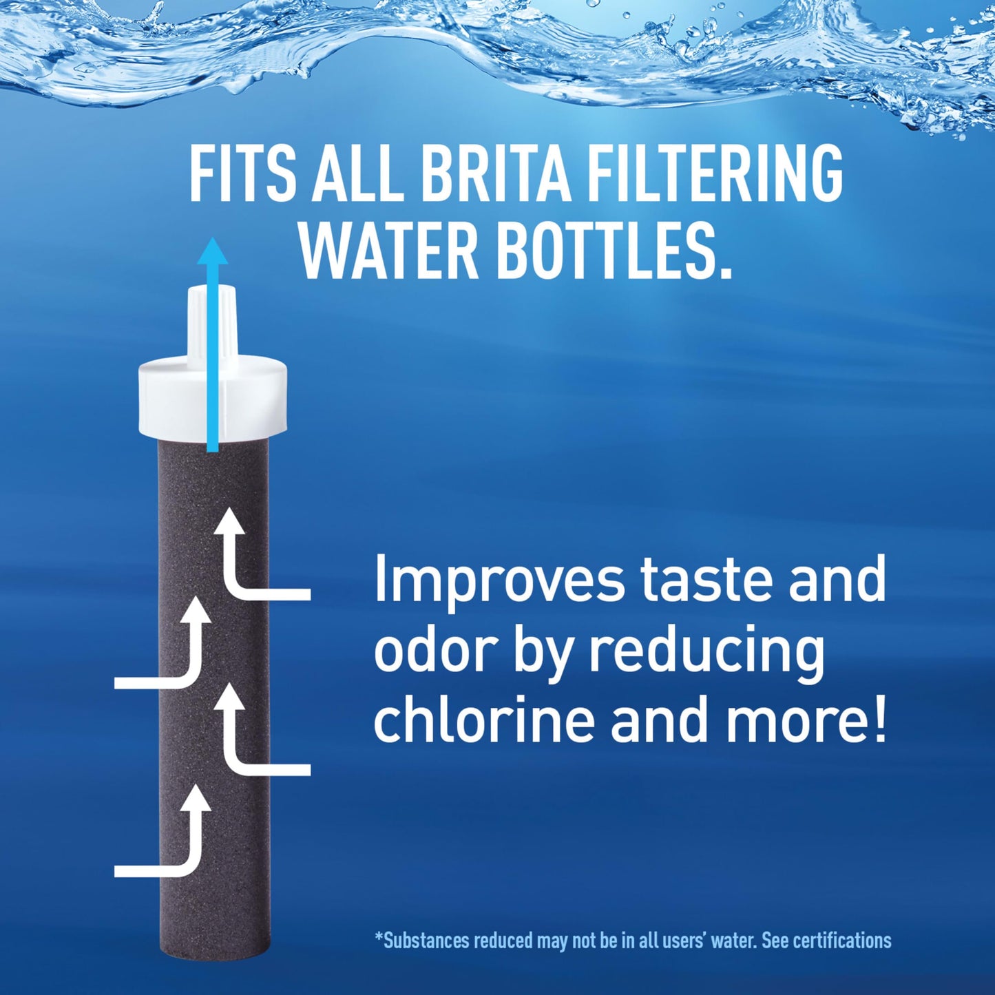 Brita Insulated Filtered Water Bottle with Straw, Reusable, Stainless Steel Metal, Rose, 32 Ounce