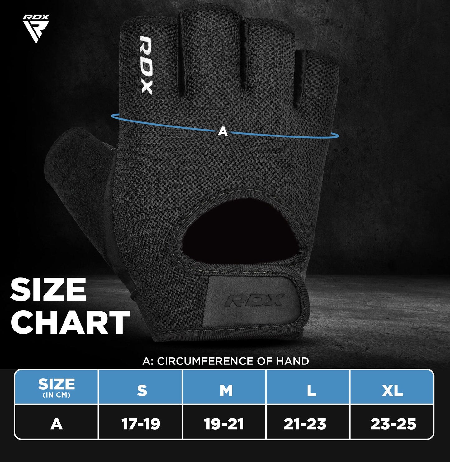 RDX Weight Lifting Gloves Gym Fitness Workout, Anti Slip Palm Protection Half Finger Exercise Glove for Powerlifting Deadlifting Bodybuilding Calisthenics Cycling Rowing Climbing Training, Men Women