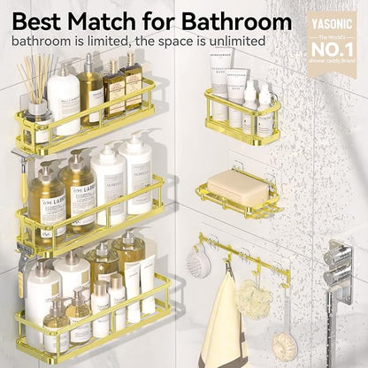 YASONIC Shower Caddy, 6 Pack Large Capacity Bath Organizer