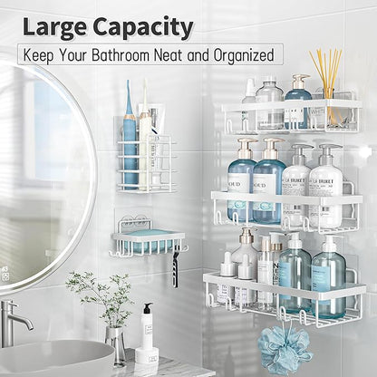 5 Pack Shower Caddy Organizer Rack Shelf