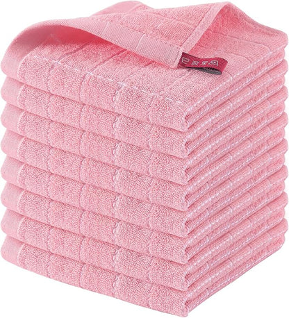 Homaxy 100% Cotton Terry Kitchen Dish Cloths, Ultra Soft and Absorbent Dish