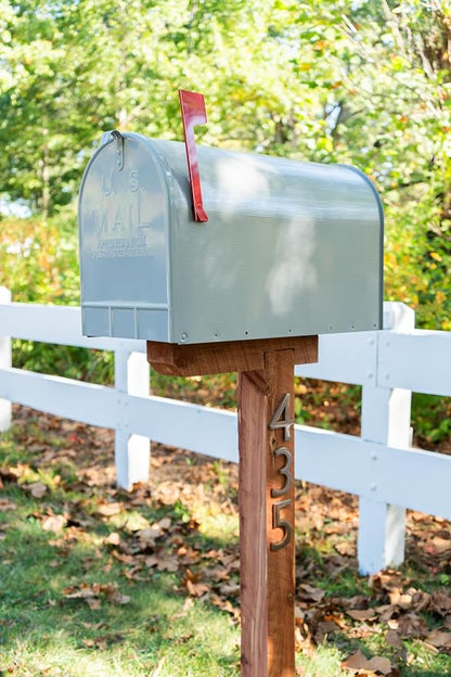 Gibraltar ST2000AM Stanley Post-Mount Mailbox, XL, Gray Steel - Quantity 1 | Galvanized steel build for outside with rust-resistant powder-coat finish and adjustable latch closure. USPS approved.